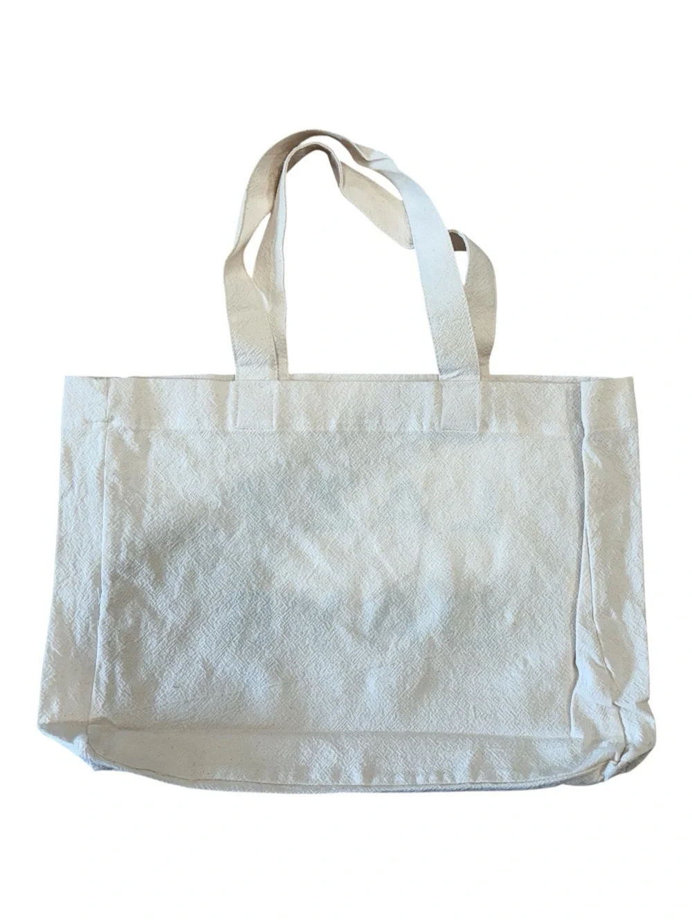 LAZY BEACH DAYS Canvas Tote Bag - Cream with Navy Sequins